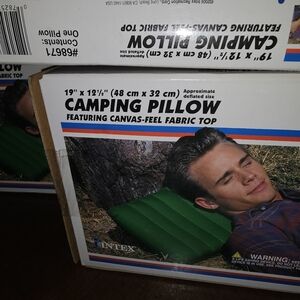 Set of 4 Vintage camping pillows.
